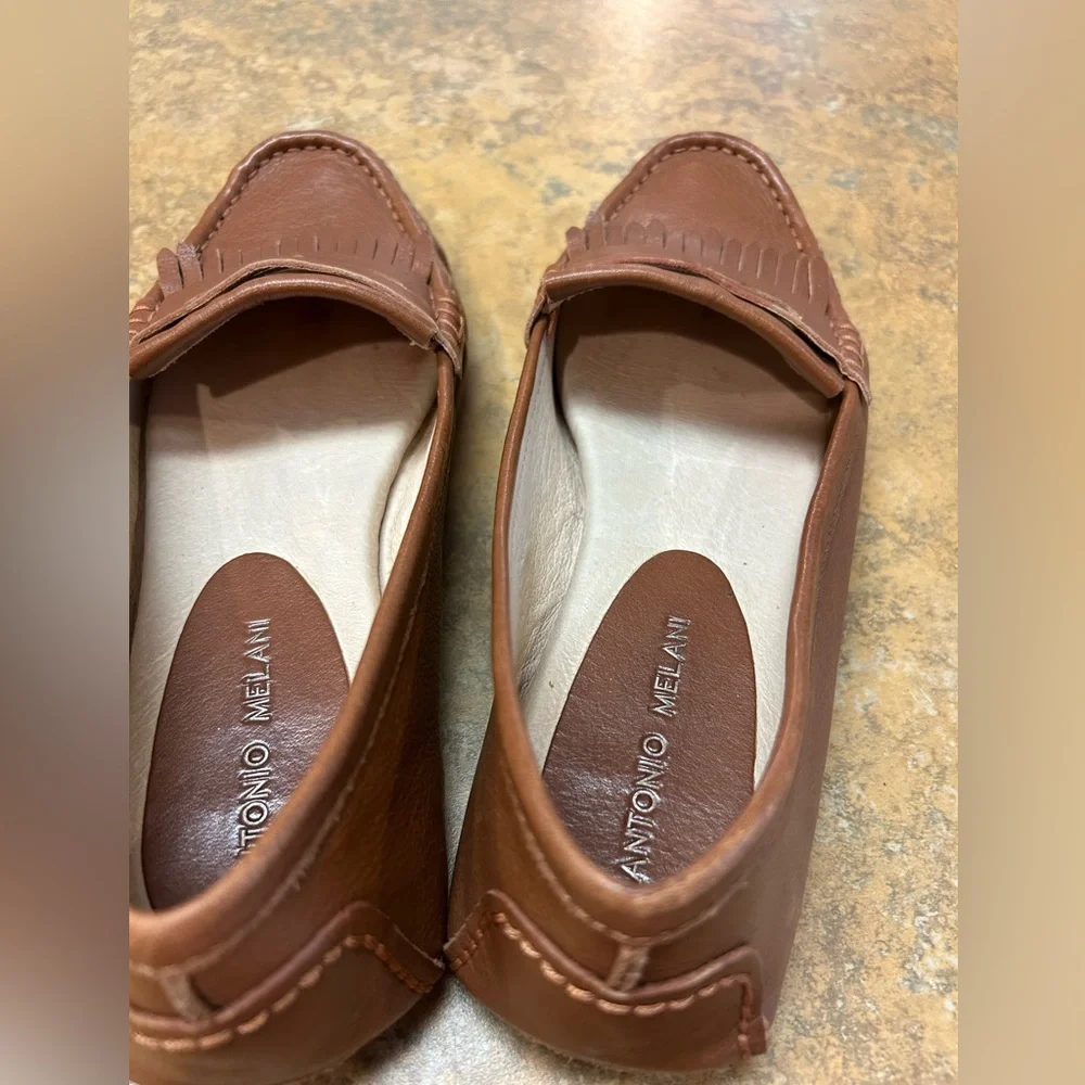 Antonio Melani Camel Brown Driving Loafers